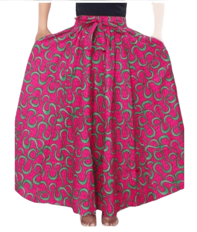 Pink Paisley Tiered Maxi Skirt