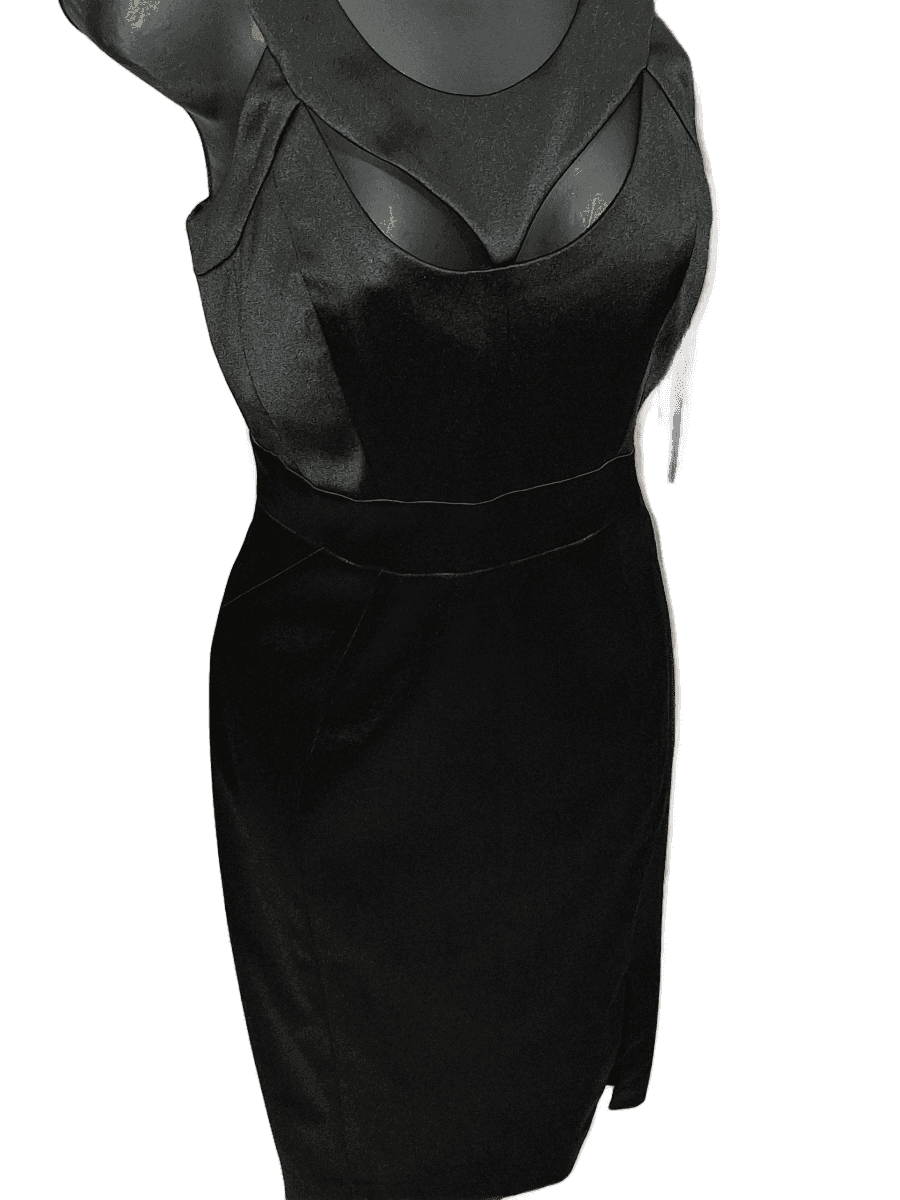 Black Sheer-Top Bodycon Dress