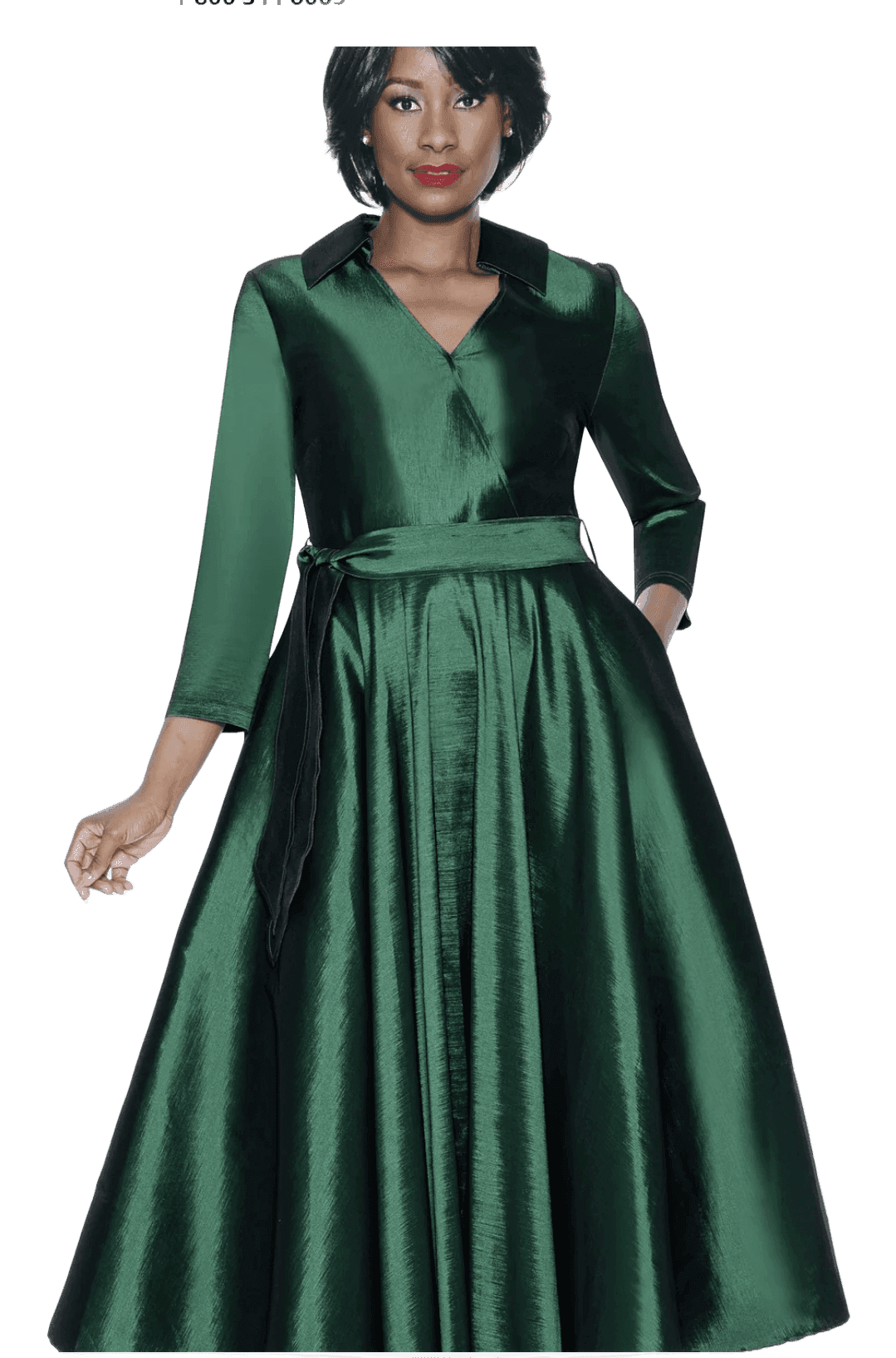 Emerald Green Satin Ball Gown